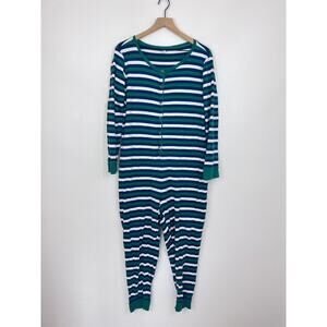 Old Navy Green Stripe Match the Fam Christmas One Piece Pajamas